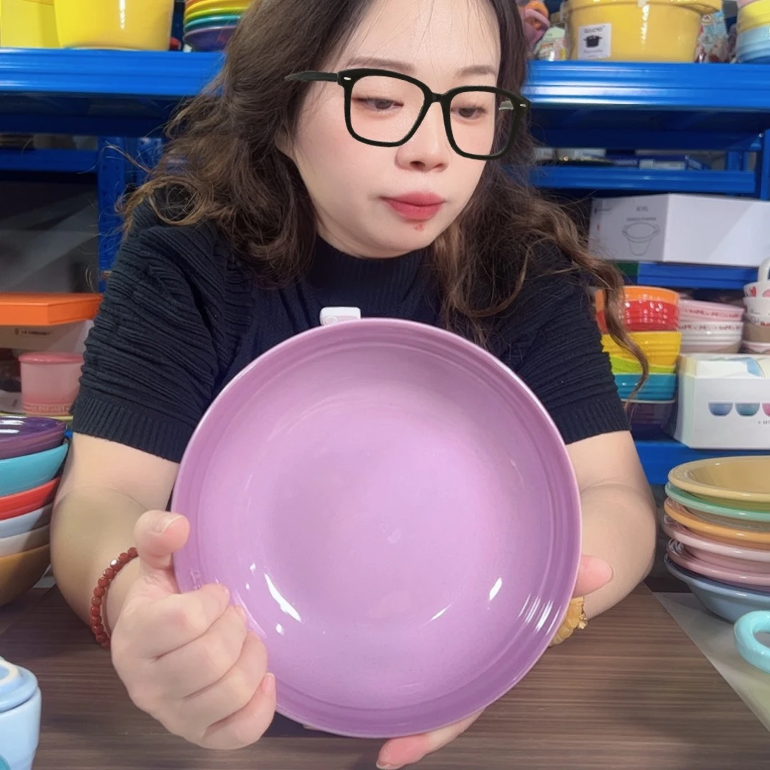 陶瓷紫罗兰燕麦碗