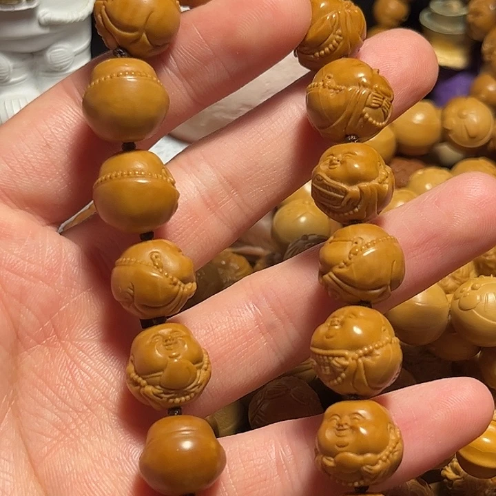 橄榄核手串/手链猴头精工弥勒