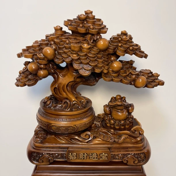 金蟾发财树乔迁招财开业办公室客厅公司店铺高档装饰品摆设聚财