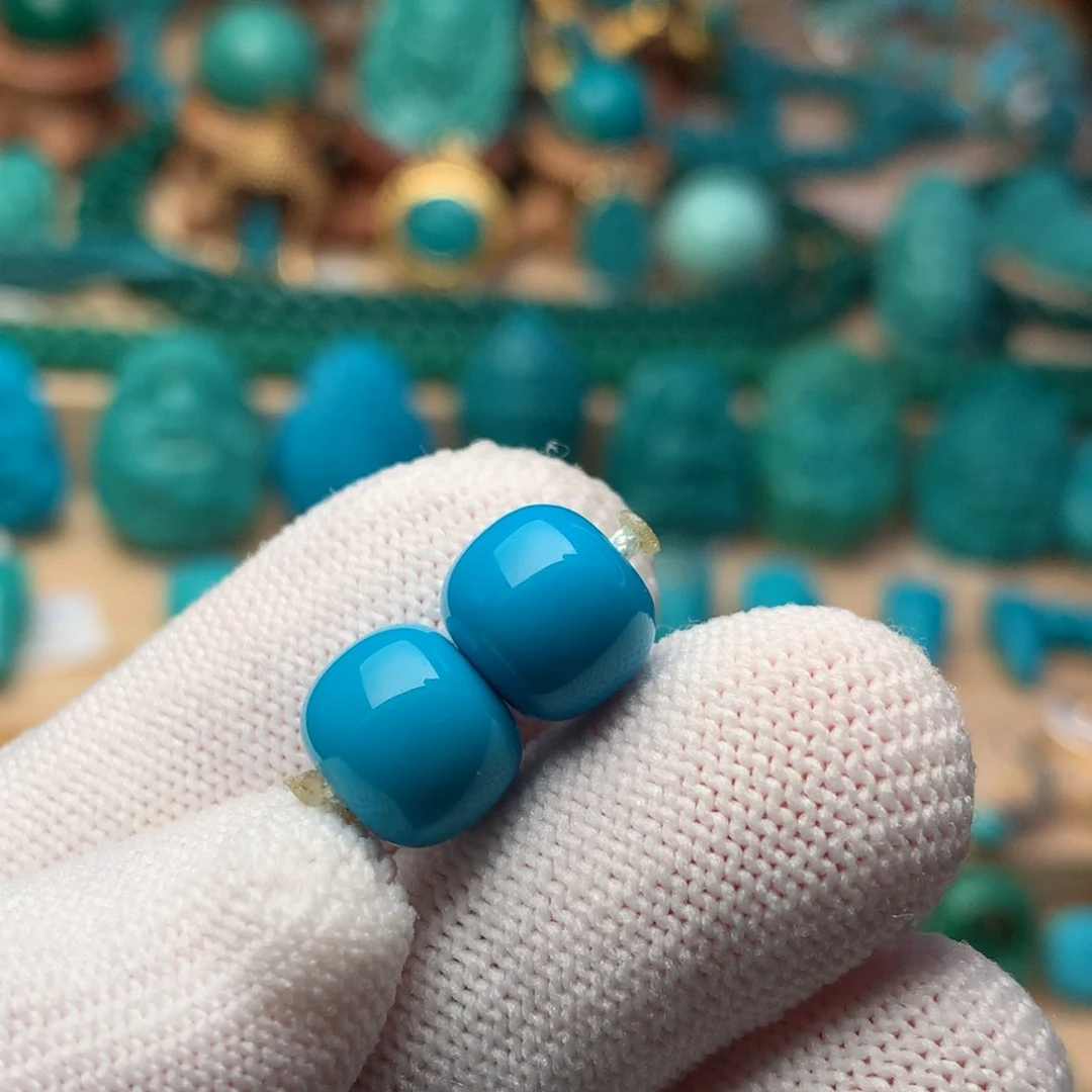 未镶嵌绿松石珠宝奇石10mm