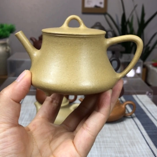 茶壶紫砂梨皮绿高石瓢120cc