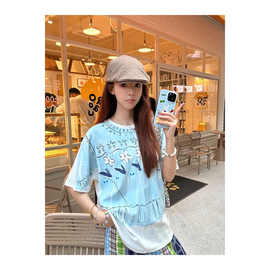 CHACHA【彩点纱系列】时尚短袖舒适T恤