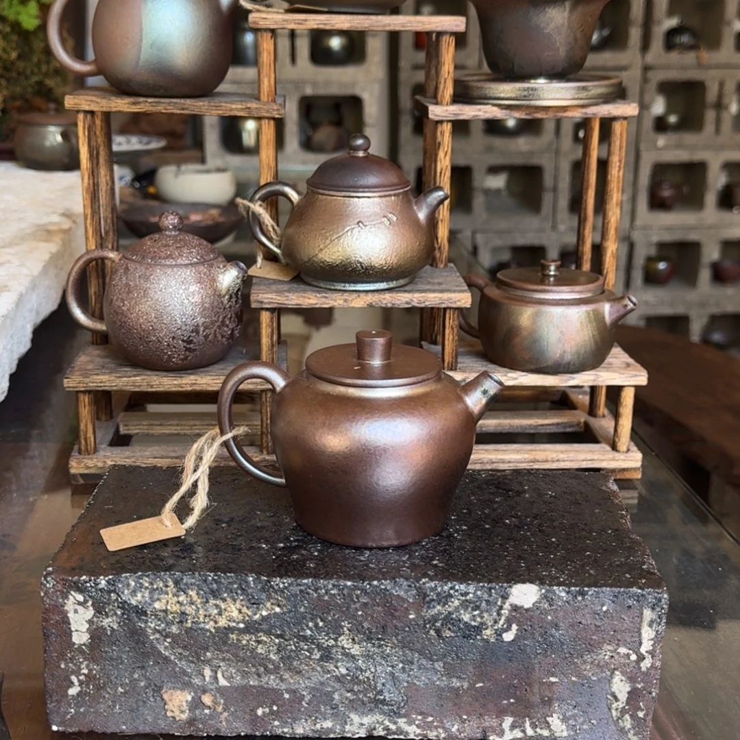 非遗建水紫陶紫泥柴烧茶具微瑕孤品