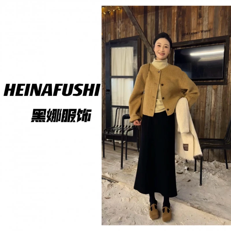 HEINA清仓【外套】韩系圆领短外套6043-6