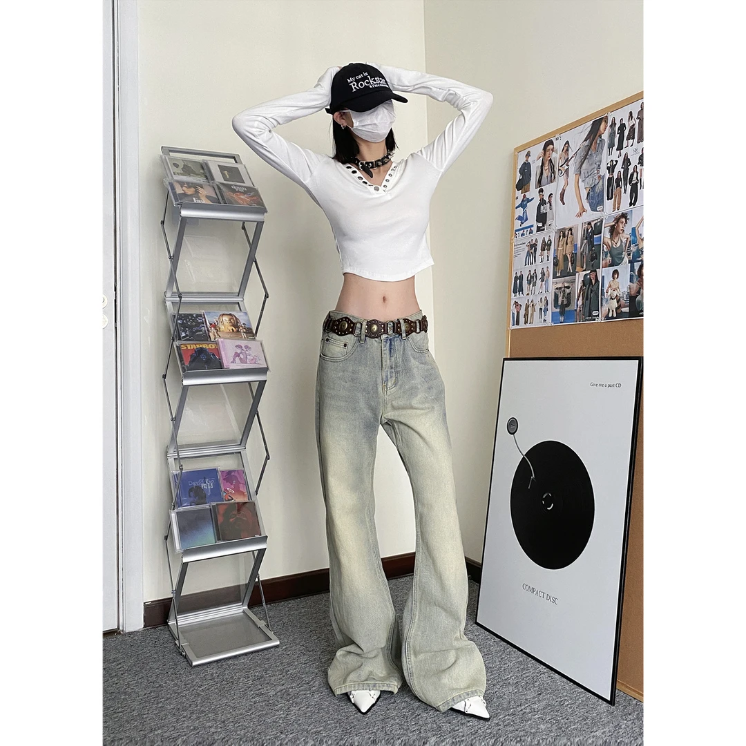 501-600女士牛仔裤百搭显瘦默认瑕疵有磨损