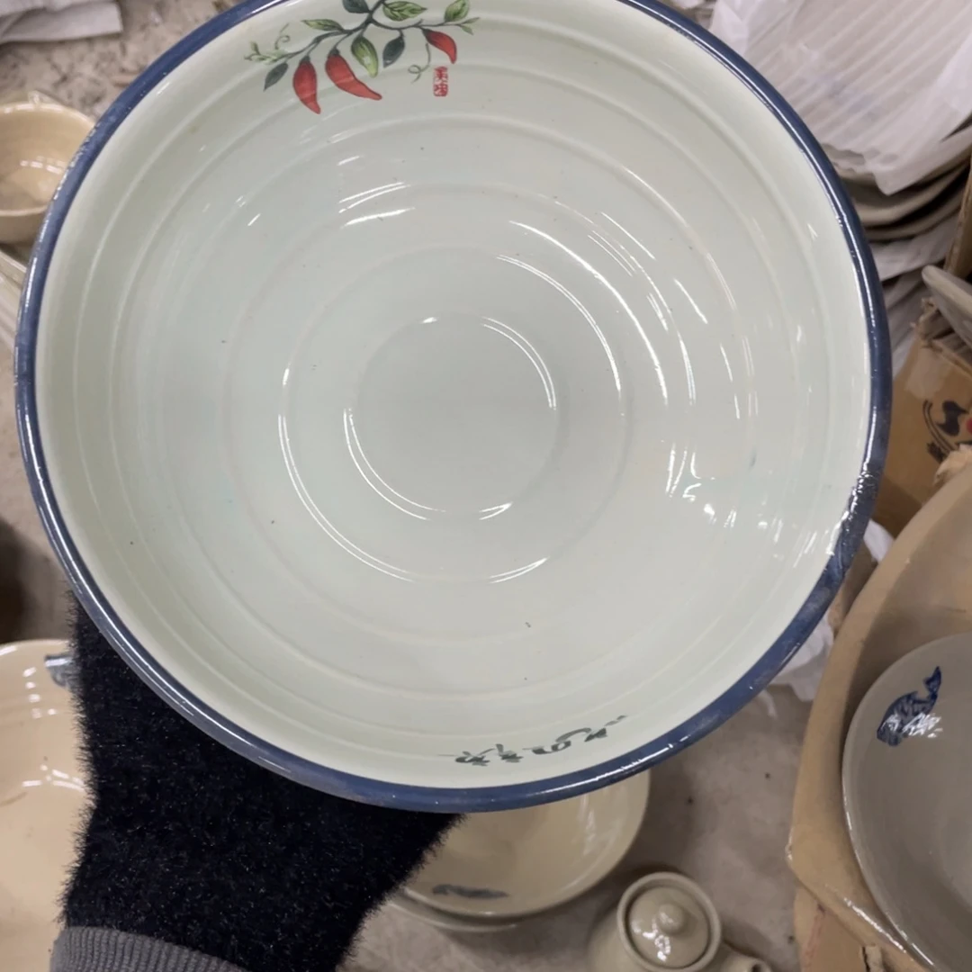 盘冷*瓷器微瑕不退不换口径20四只