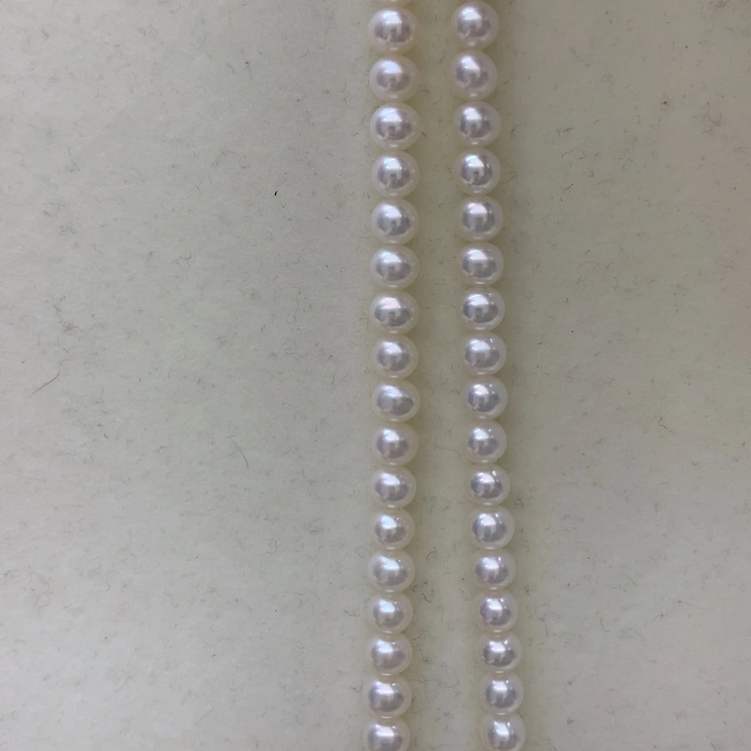 18K金镶嵌淡水珍珠项链6-7