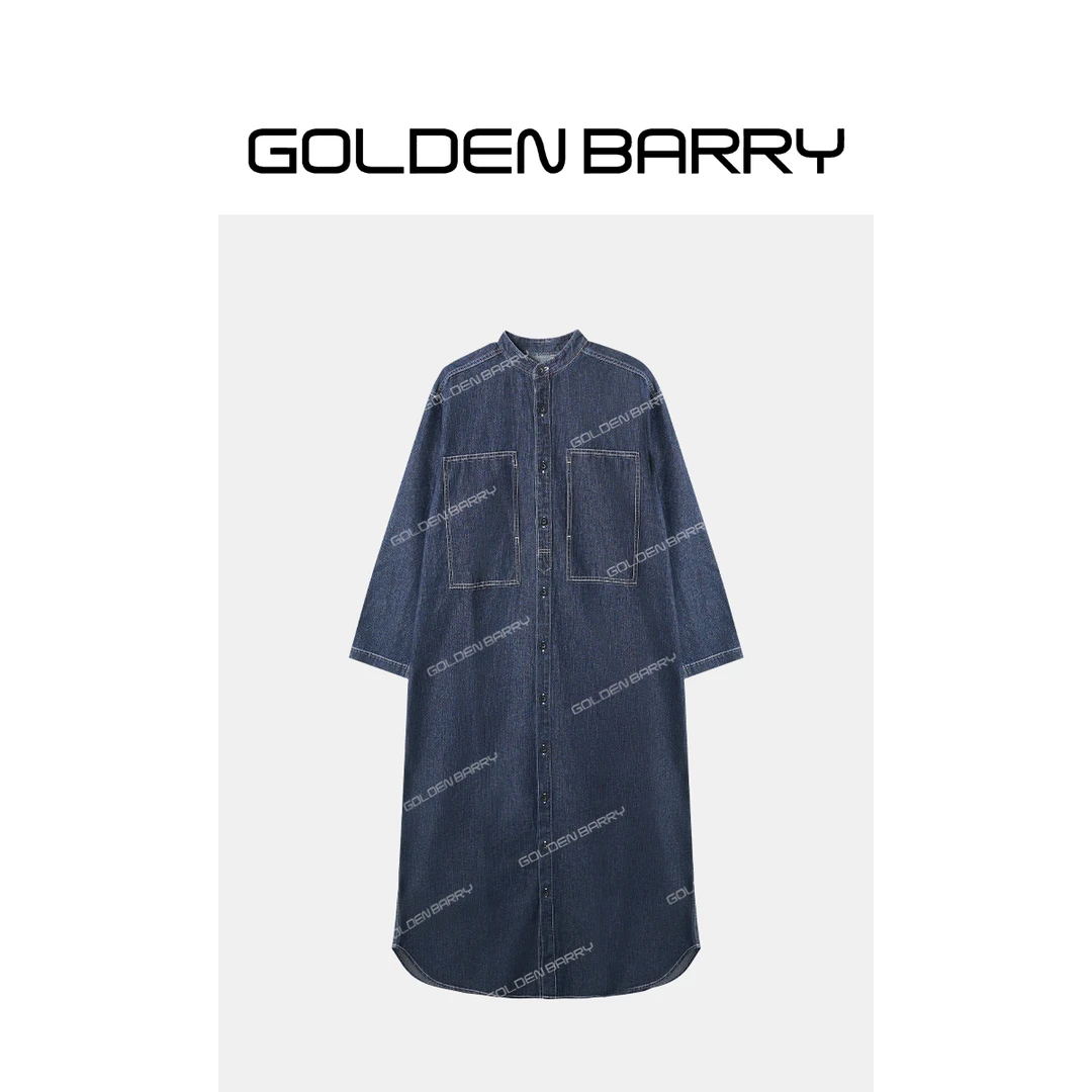GOLDENBARRY|306042立领廓形衬衫连衣裙