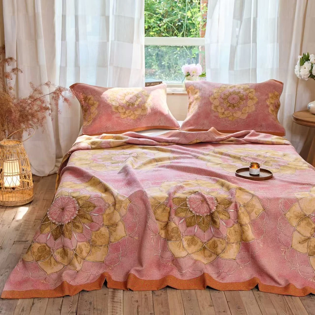 【雍容曼韵】200*230cm纱布棉软凉席舒适棉床盖