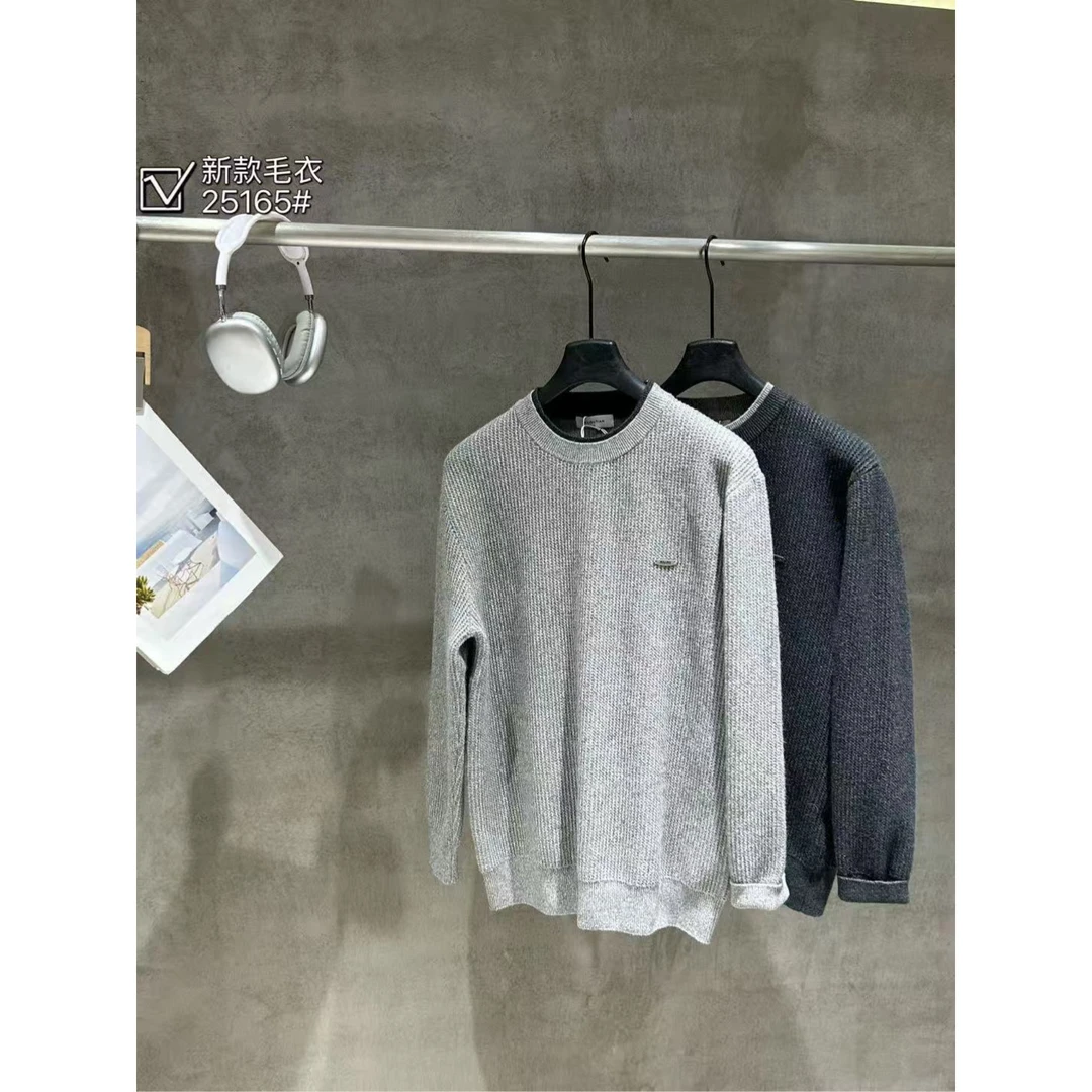 YLZ（1NZ25165#）小铁标- 华夫格纹保暖男装毛衣 12-13