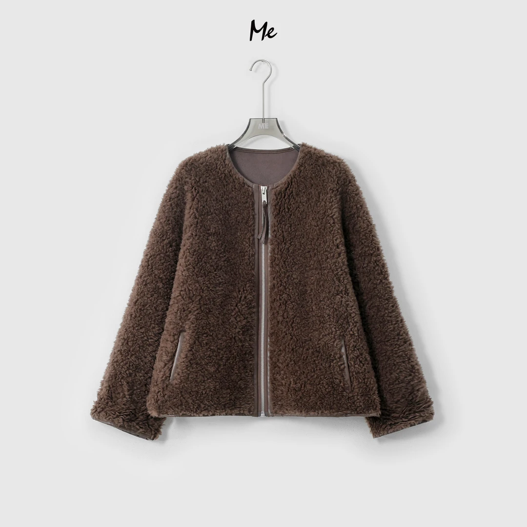 ME【羊剪绒外套】冬季新款休闲百搭绵羊毛外套MEQC3199