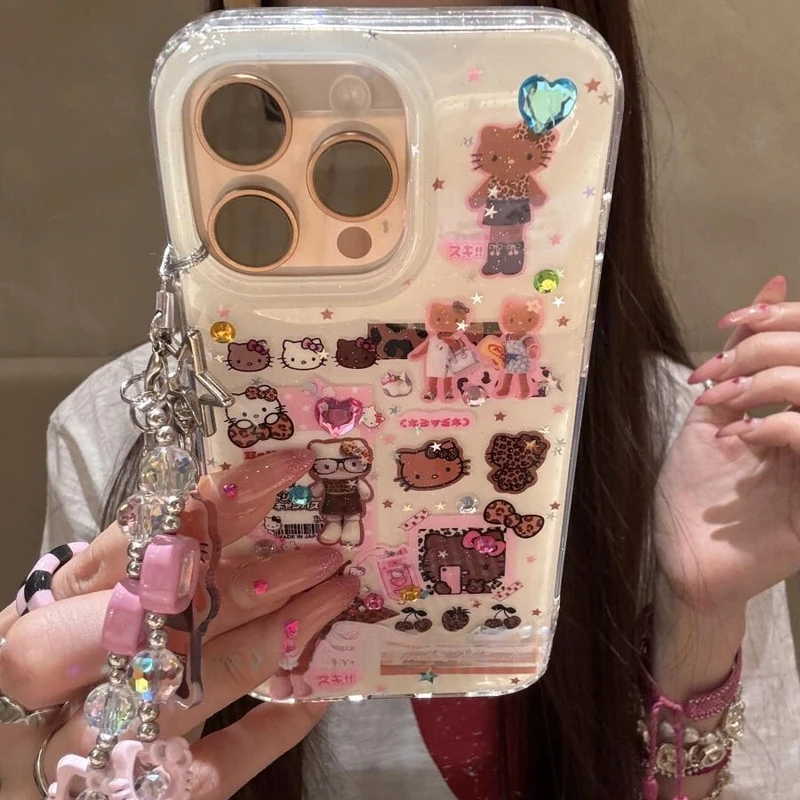 小众ins甜酷豹纹星星猫咪适用于苹果16promax手机壳15保护套14/13