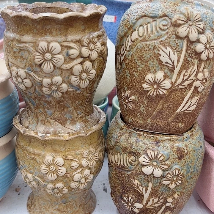 多肉绿植陶瓷花盆9.9包邮，有孔