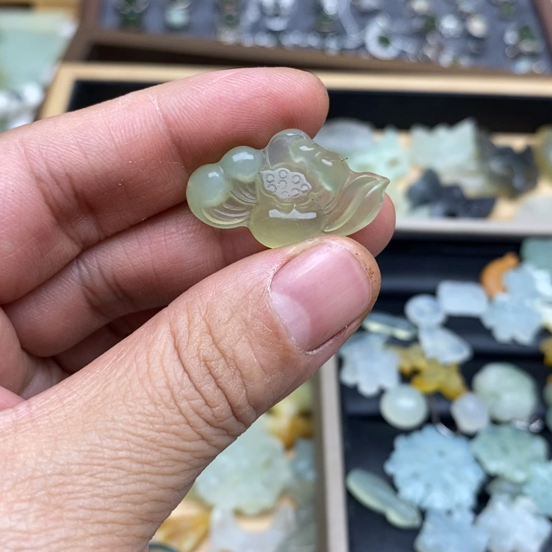 岫玉纯天然岫玉挂件戒指未镶嵌