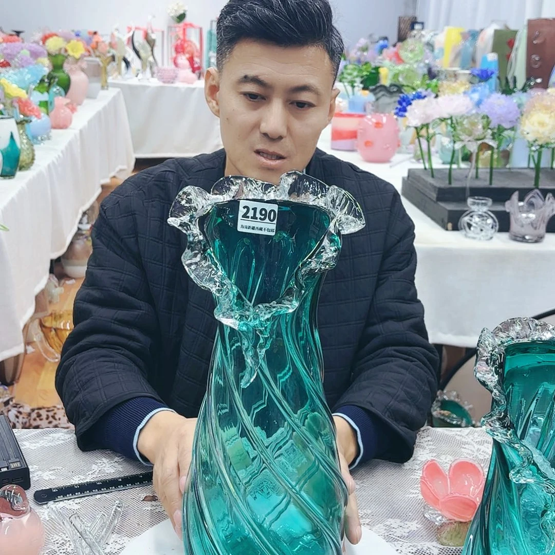 安妮家居琉璃花瓶摆件