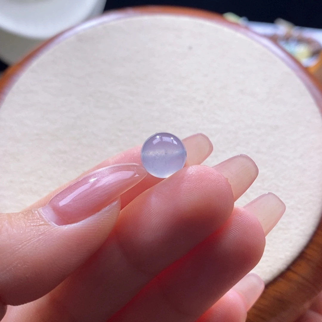吊坠(不含链)未镶嵌翡翠翡翠冰蓝紫圆珠