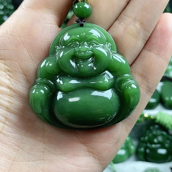 和田玉（碧玉）未镶嵌吊坠(不含链)46mm