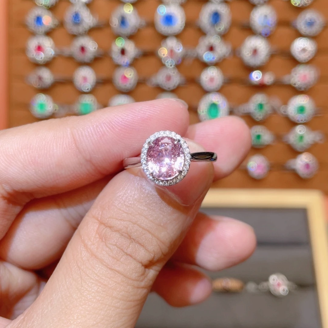 戒指18K金镶嵌蓝宝石2.05ct 无烧帕帕