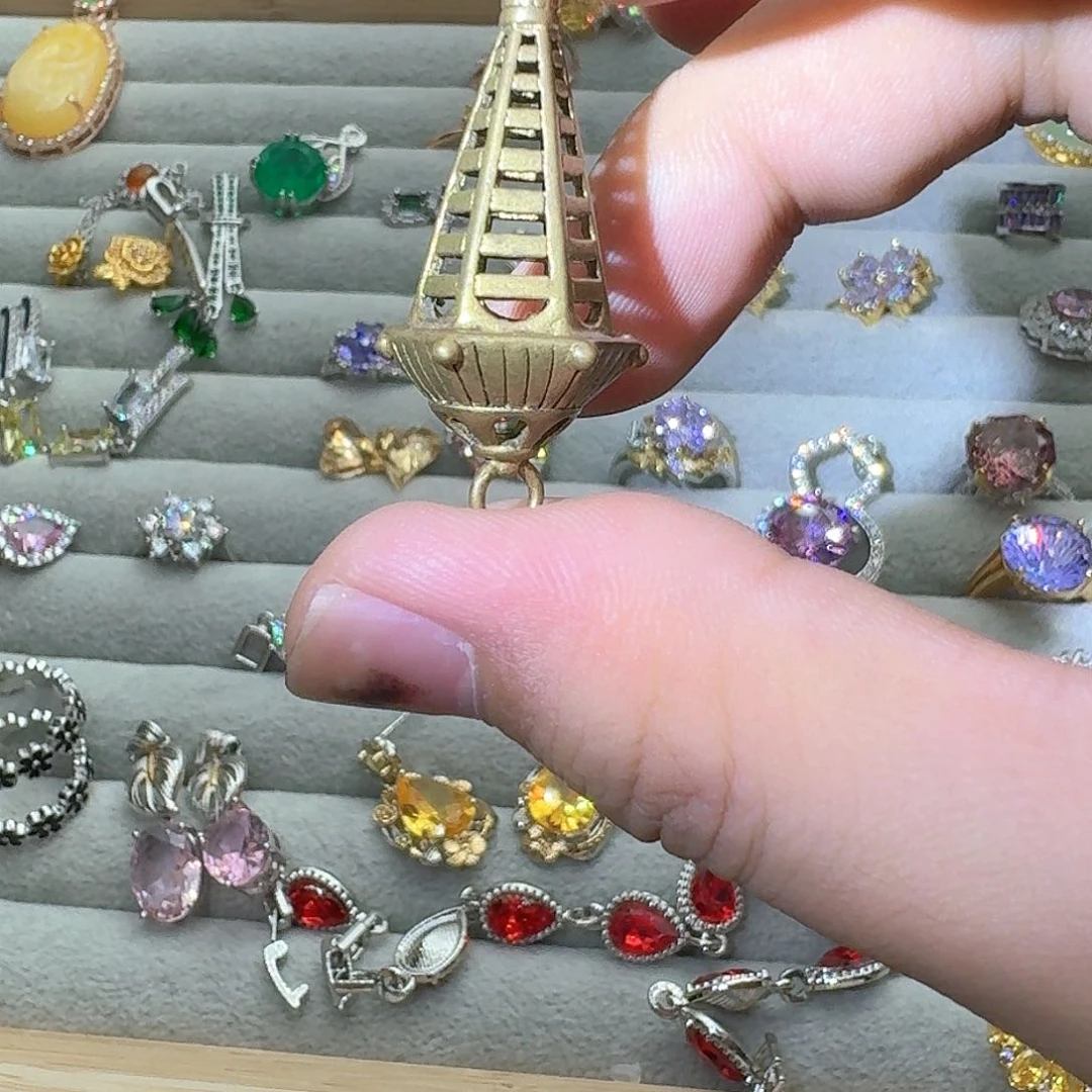 托帕石戒指银S925镶嵌