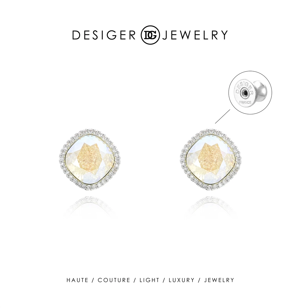 【香槟序曲】Desiger春季限定方包耳钉F2115