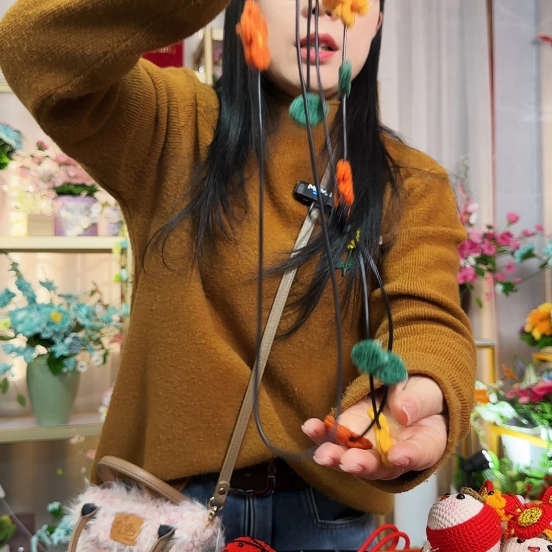 纯手工钩织长款手机链