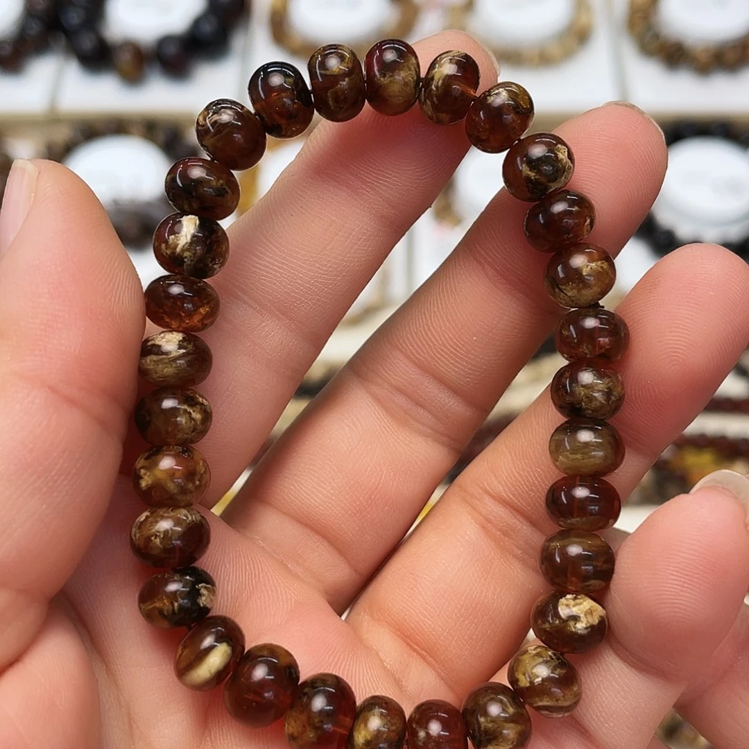 琥珀未镶嵌裸石八