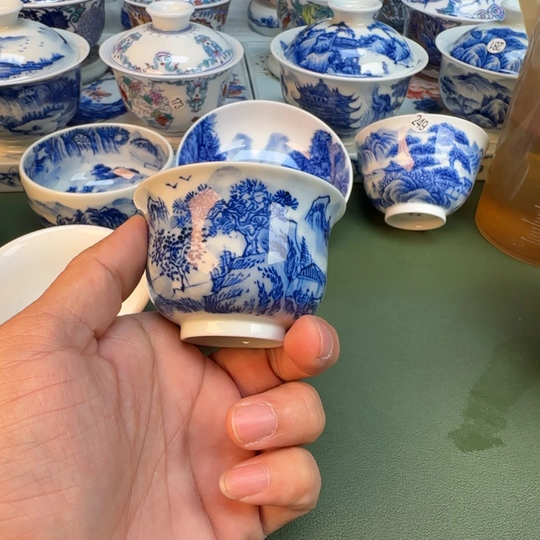 纯手工纯手绘茶具石头284