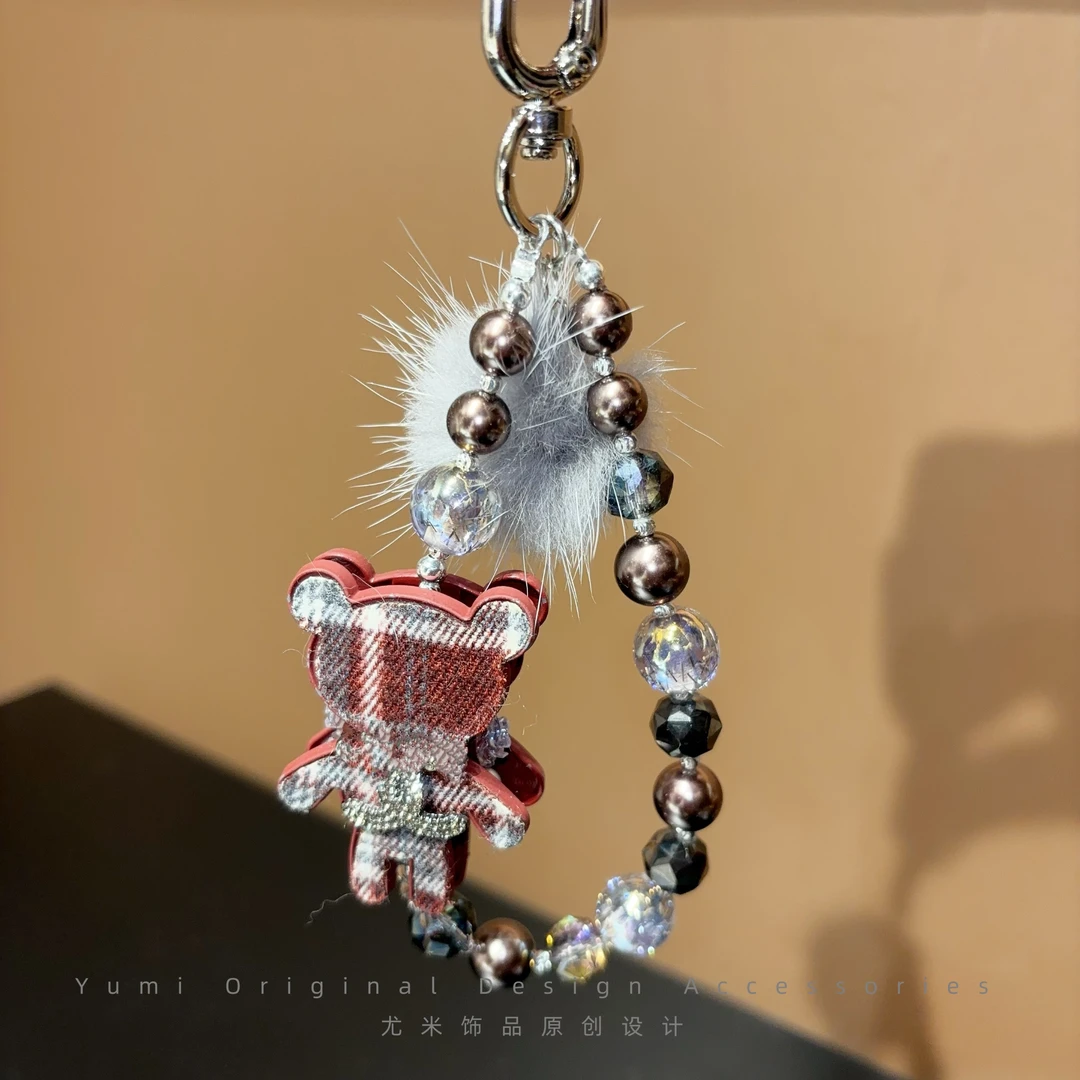 【设计师手作】尤米原创高端女款通勤百搭防丢手机挂件链绳 L3209