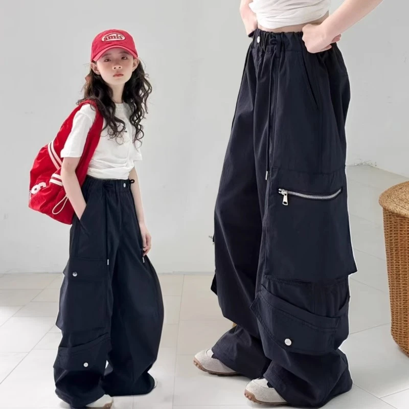 女童工装裤春秋2025新款儿童开春裤子超洋气小2025年款衣服儿童