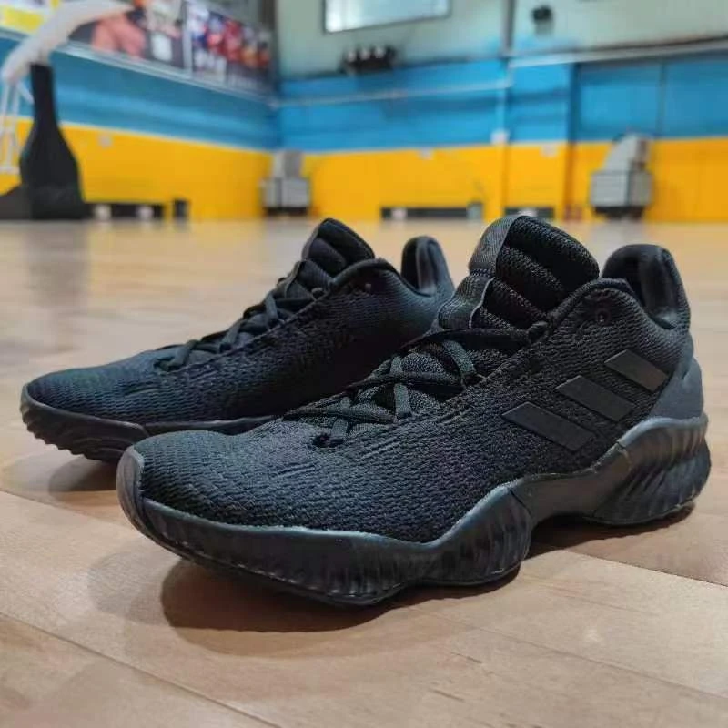 adidas/阿迪达斯Pro Bounce男黑色缓震防滑耐磨实战篮球鞋FW0905