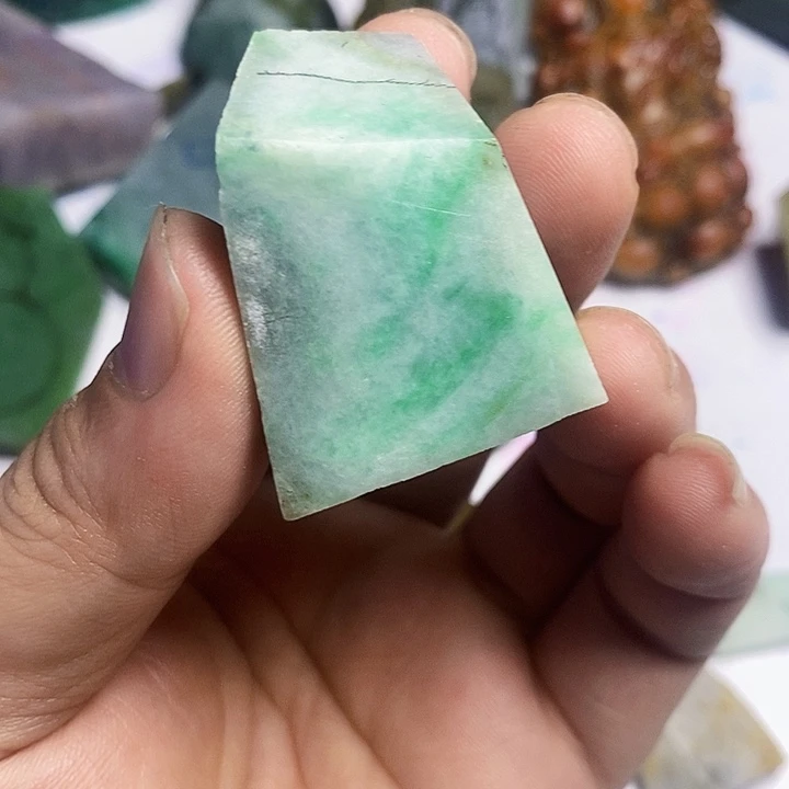 翡翠散珠天然翡翠A货挂件