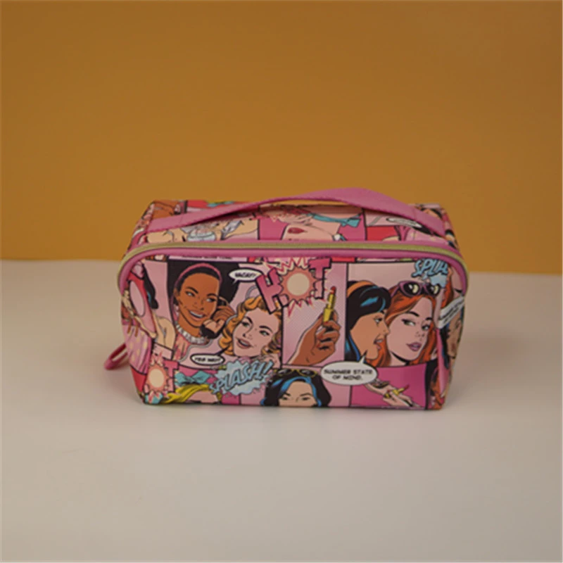 ly812 新款大容量手提化妆包 便携简约收纳包 高档女士包包有隔层