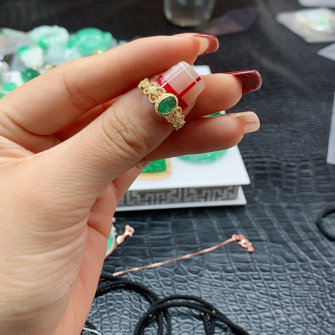 【闪购商品】翡翠戒指银S925镶嵌，