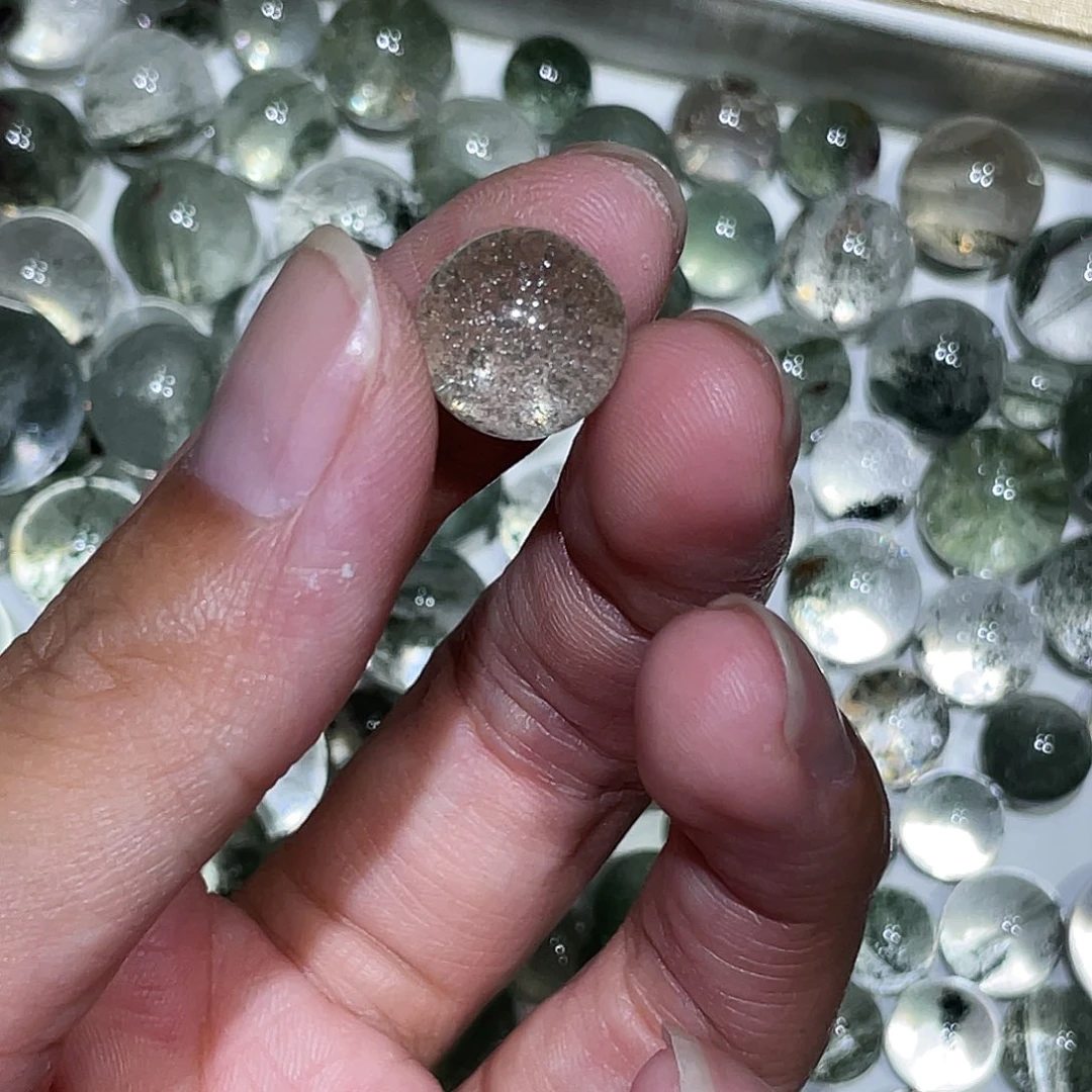 水晶珠宝半成品未镶嵌客户要求打孔不退不换