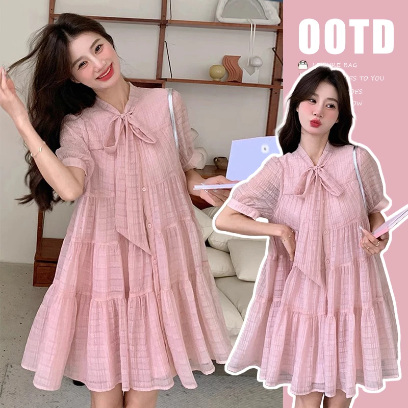 孕妇连衣裙2025新款温柔气质法式超仙浪漫裙子孕妇大码连衣裙