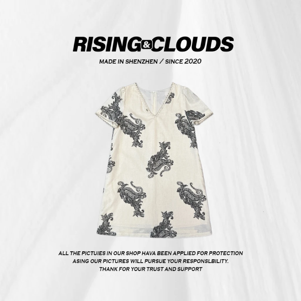 【小云姐】夏季显瘦时尚舒适短袖透气连衣裙050263