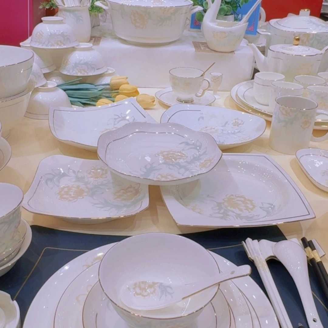 45%以上骨粉骨瓷描金清雅碗单拍