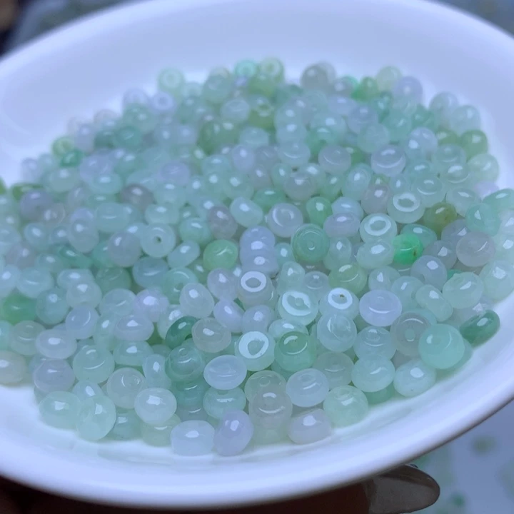 散珠翡翠卡3乘5冰紫绿算盘60个单圈