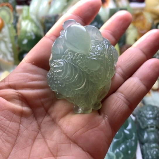 蛇纹石玉未镶嵌岫玉手把件