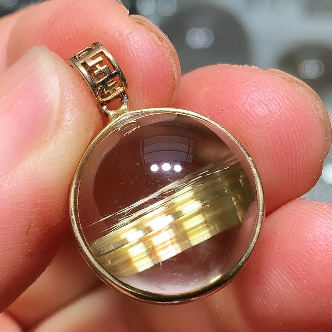 水晶珠宝半成品银S925镀金镶嵌定制款