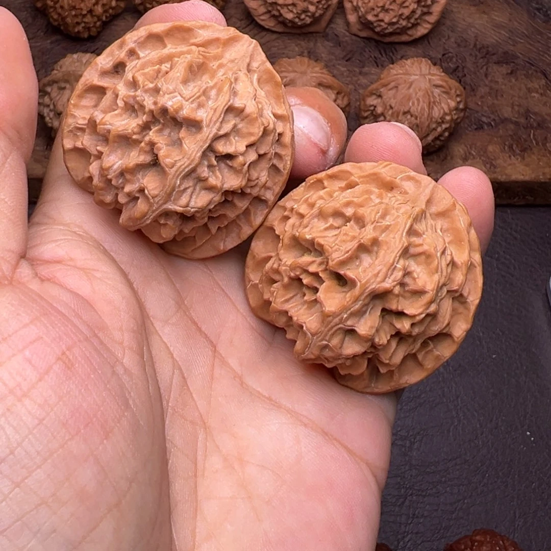 把件文玩核桃42尺寸原桩苹果园全品