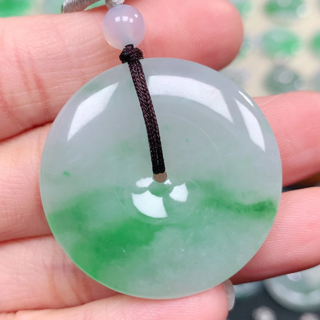 翡翠未镶嵌颈饰34-5.5