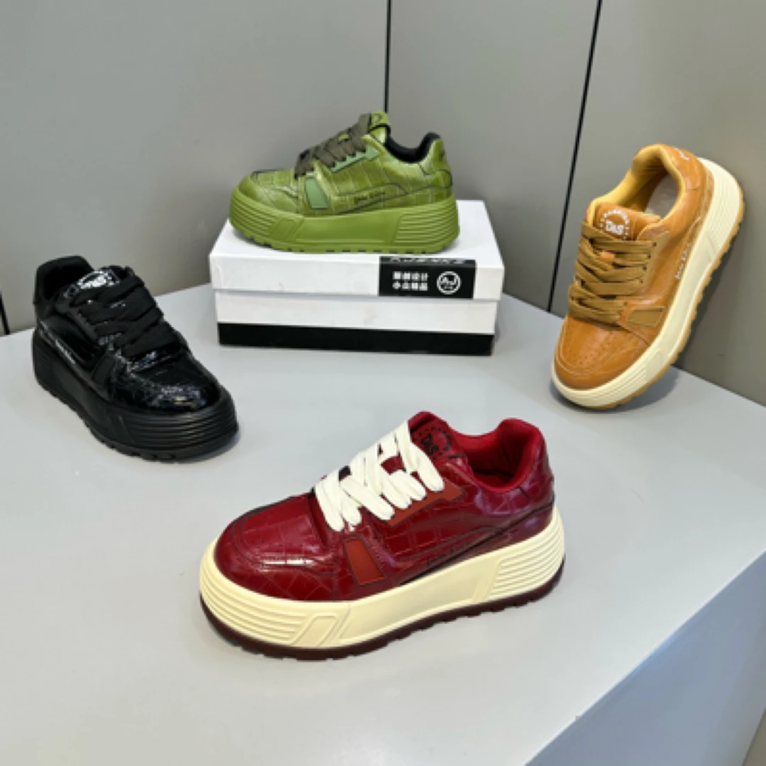 KRY潮牌男鞋时尚百搭老爹鞋舒适厚底增高轻质加绒保暖运动休闲鞋