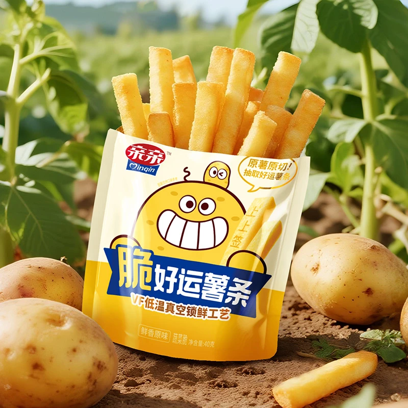 【店长推荐】亲亲脆好运原薯原切薯条脆嫩鲜香多种口味便捷零食400g