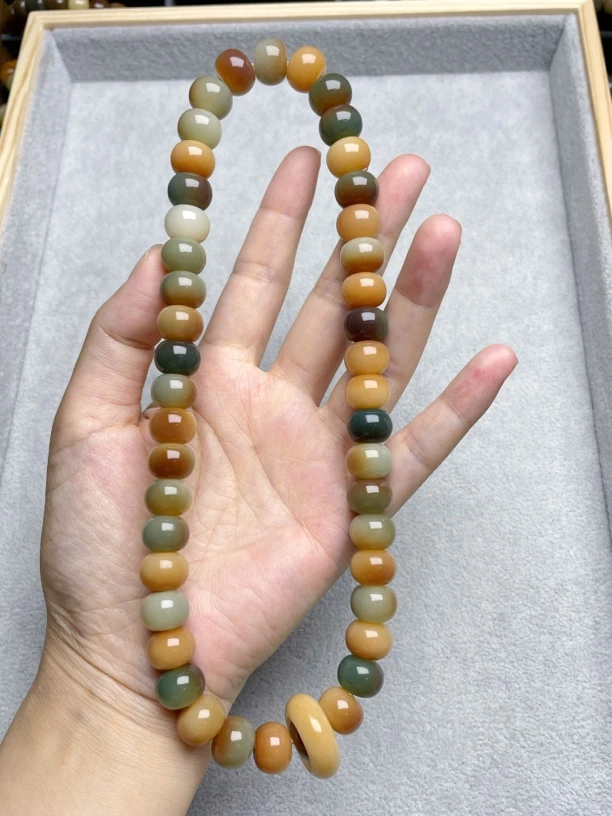 敦煌问天菩提双圈手串多彩菩提子文玩手持跑环盘玩珠串算珠