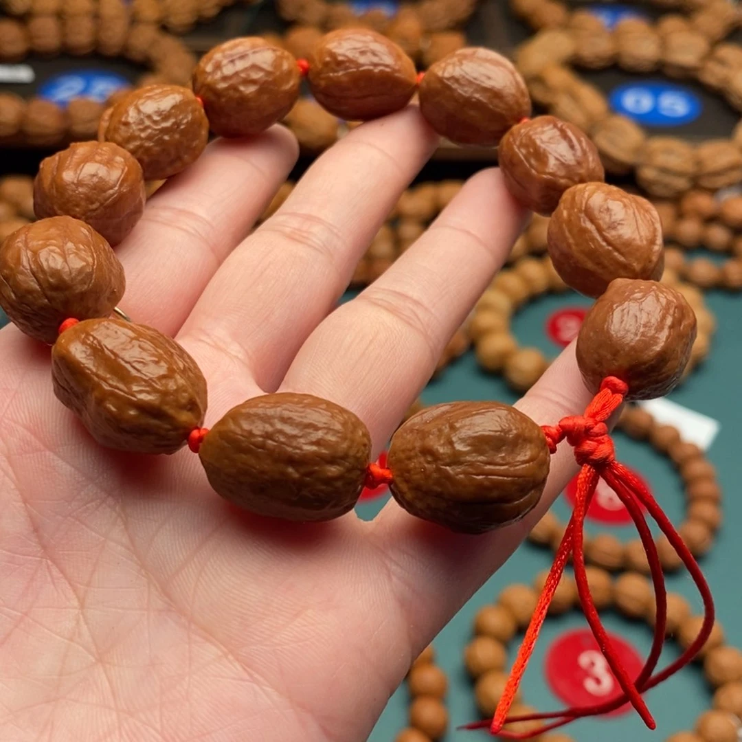 文玩核桃手串17尺寸野麻
