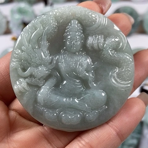 翡翠颈饰未镶嵌玉龙观音福利