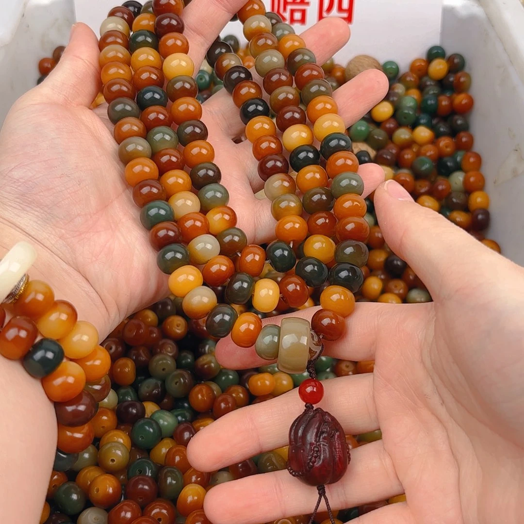 菩提根/象牙果吊坠敦煌108佛手款成品