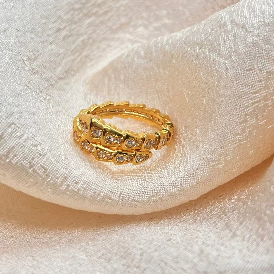 【合成/培育】【媛媛】18k金灵蛇戒指手工气质