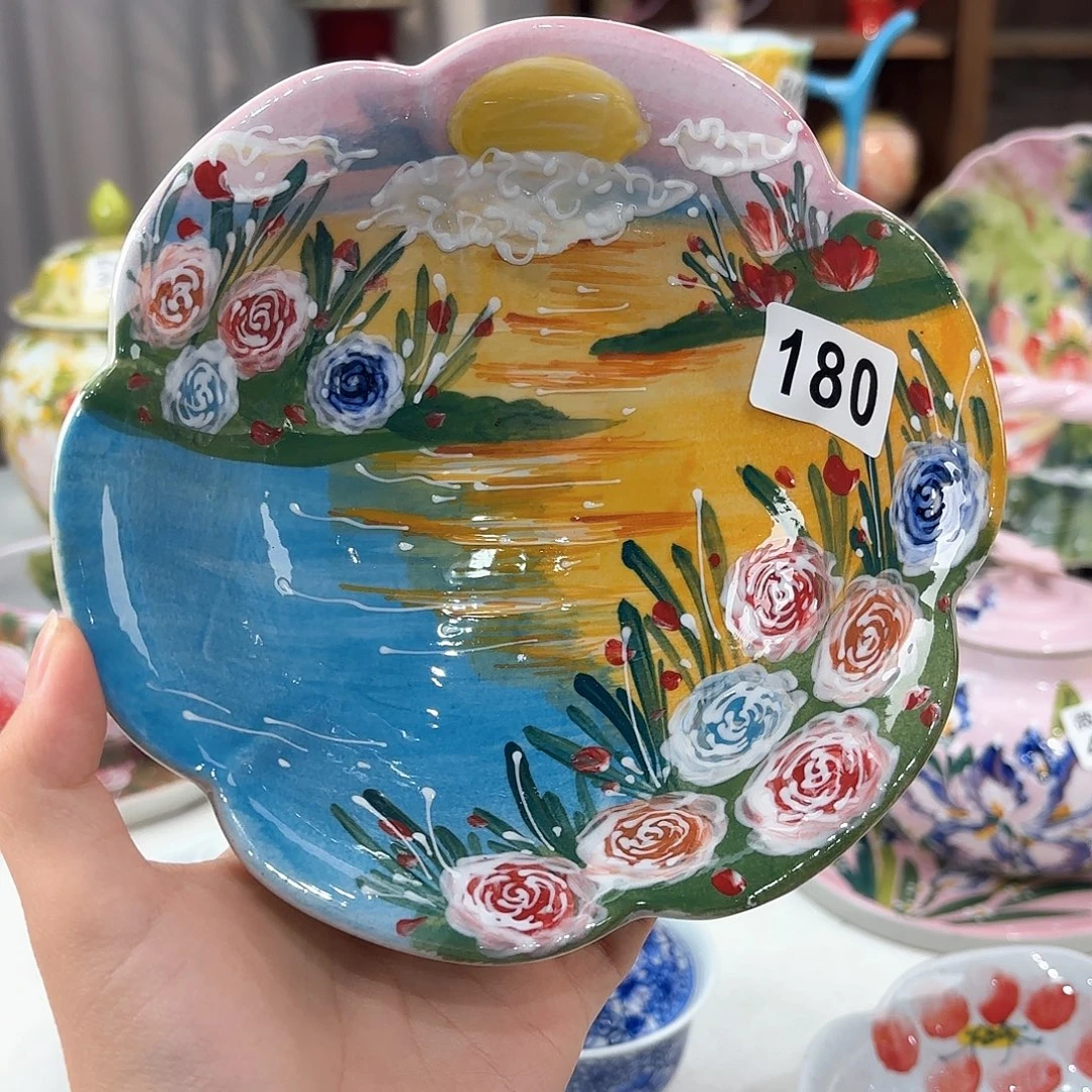 景德镇手绘高温釉下彩陶瓷茶具